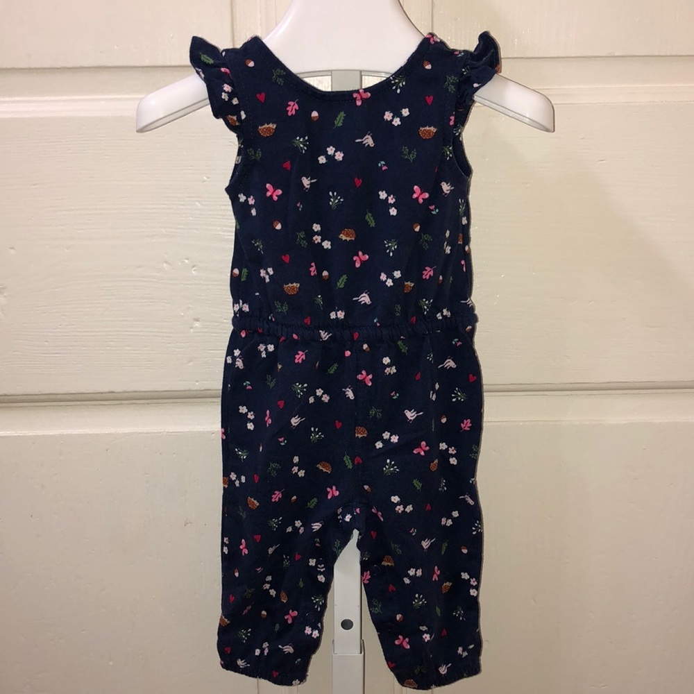 Carter’s Navy Blue “Woodland” Print Jumpsuit